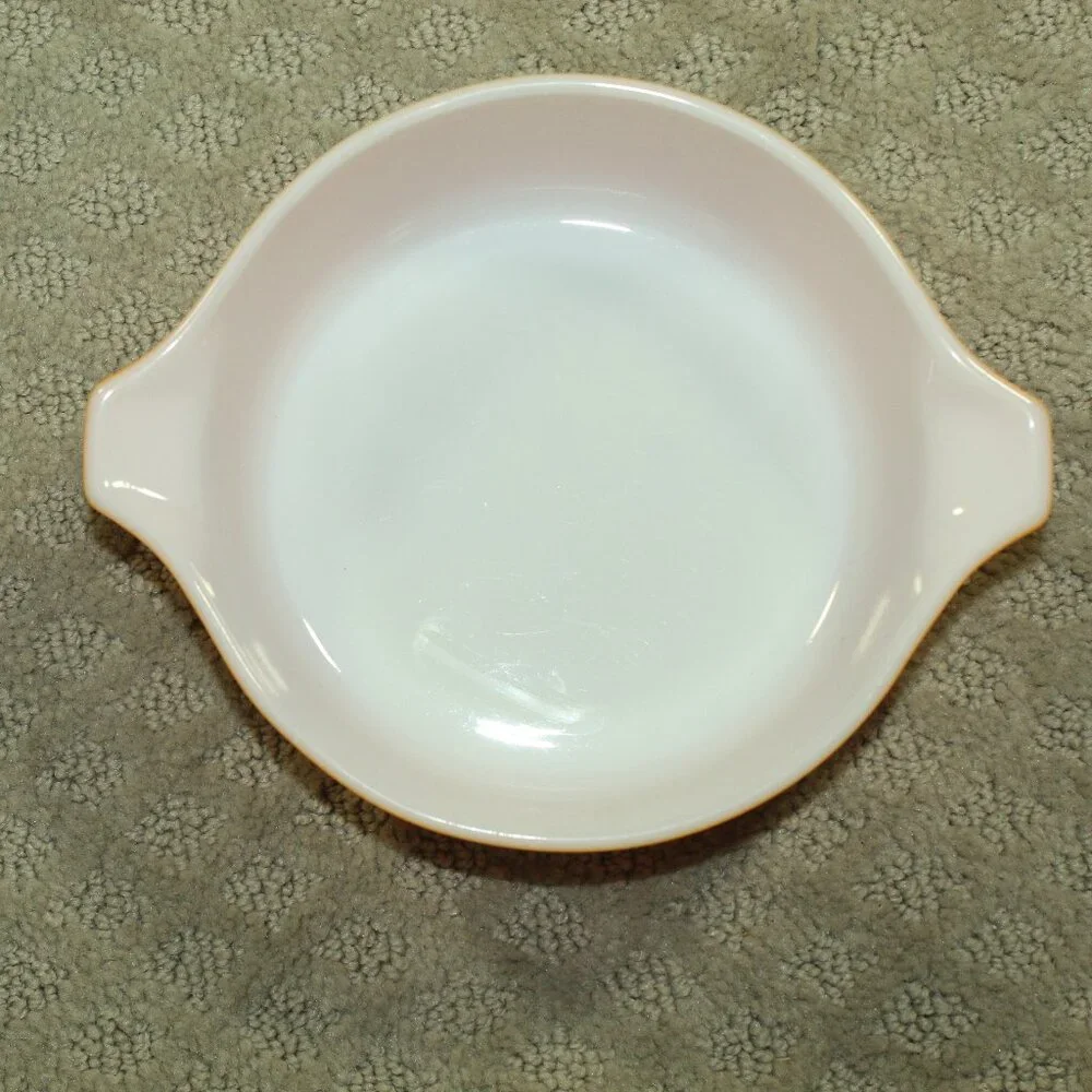 Pyrex Vintage Friendship 471 / 472 / 473  Casserole w 2 White Patterned Lids
